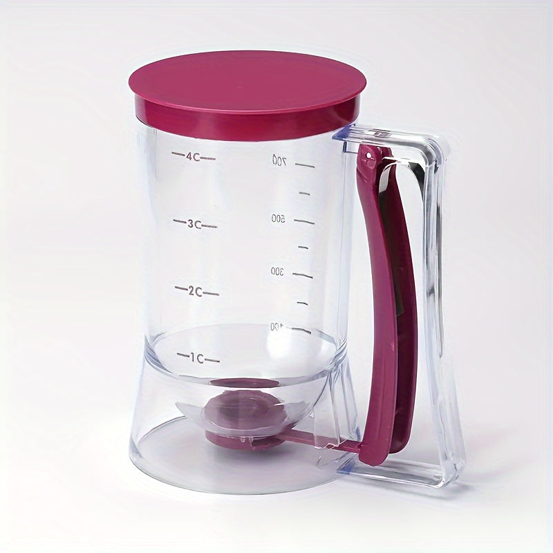 Non-electric qo'l bilan ishlatiladigan plastik pancake aralashtirgichi, kekslar va vaflilar uchun, qulay ushlash dizayni bilan. Ushbu oziq-ovqat xavfsiz, mustahkam va engil oshxona aksessuari qulay pishirishni ta'minlaydi.