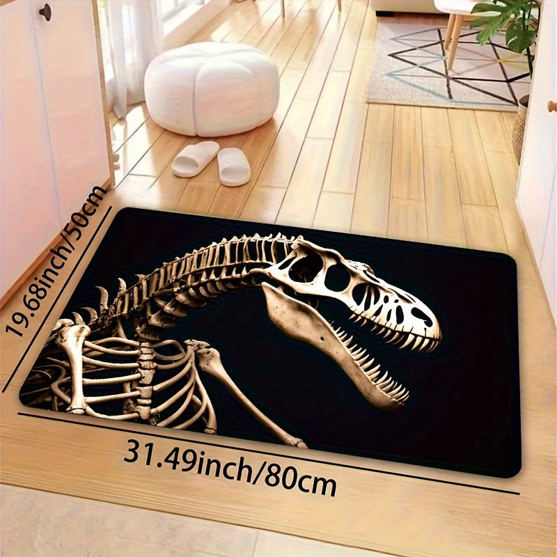 Dinosaur Fossil Area Rug Thick Soft Machine Washable Indoor Decor Mat