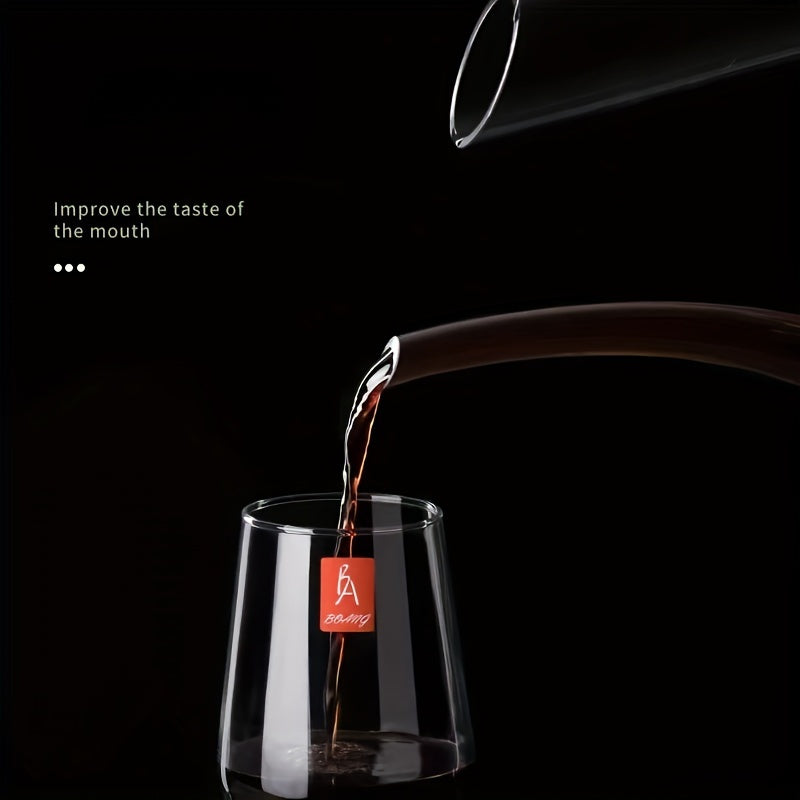 European-Style Crystal Wine Decanter with U-Shaped Harp for Home or Restaurant