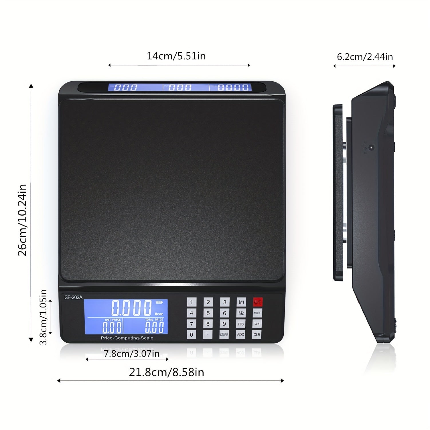 Dual-Display Kitchen Scale with Multifunctional Features, Digital Weighing