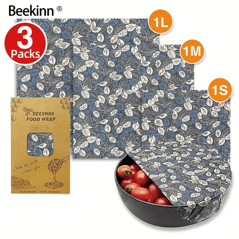 Eco-Friendly Beeswax Wraps for Food, Sustainable Zero Waste Gift