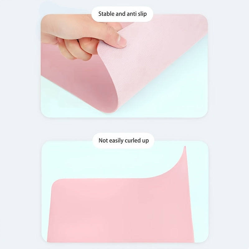 Faux Leather Mouse Pad Waterproof Scratch-Resistant 18x20cm for Office Gaming