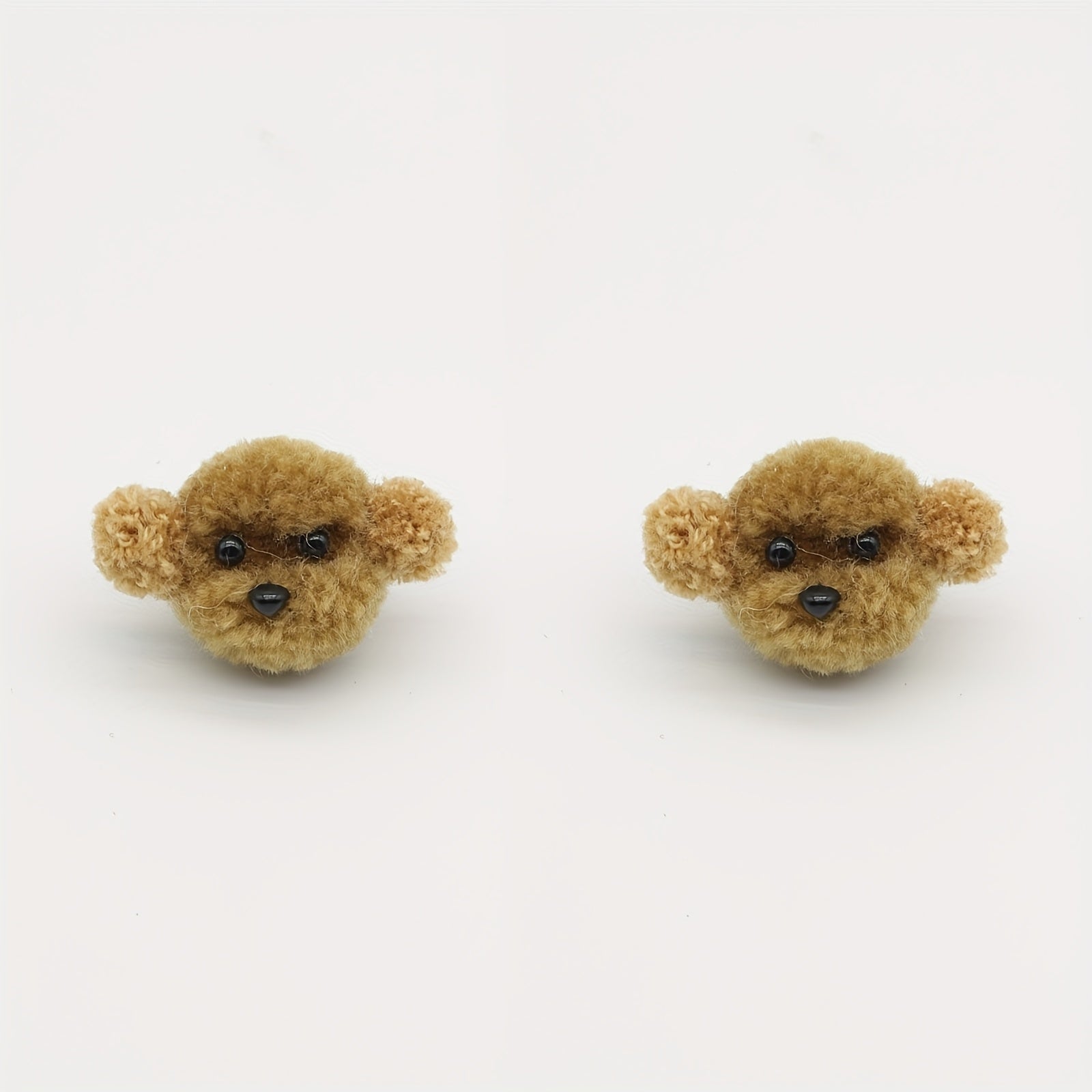 2 dona peluş Teddy it ayaqqoqlari lenti charm'lari hayvonlar uchun oyoq kiyim dekoratsiyalari DIY aksessuarlar uchun