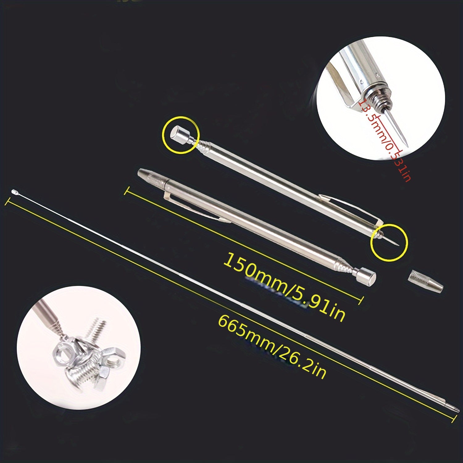 Portable Windshield Washer Nozzle Adjustment Tool, Durable 2-in-1 Cleaner