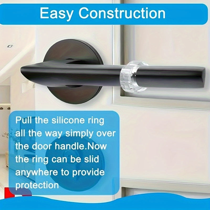 Silicone Door Stopper Set for Bathroom and Toilet Wall Protection Without Drilling