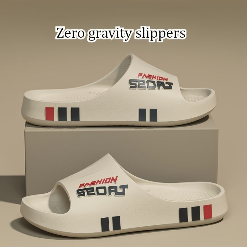 Beige Unisex Ergonomic Slide Sandals Cushioned Non-Slip Indoor Outdoor