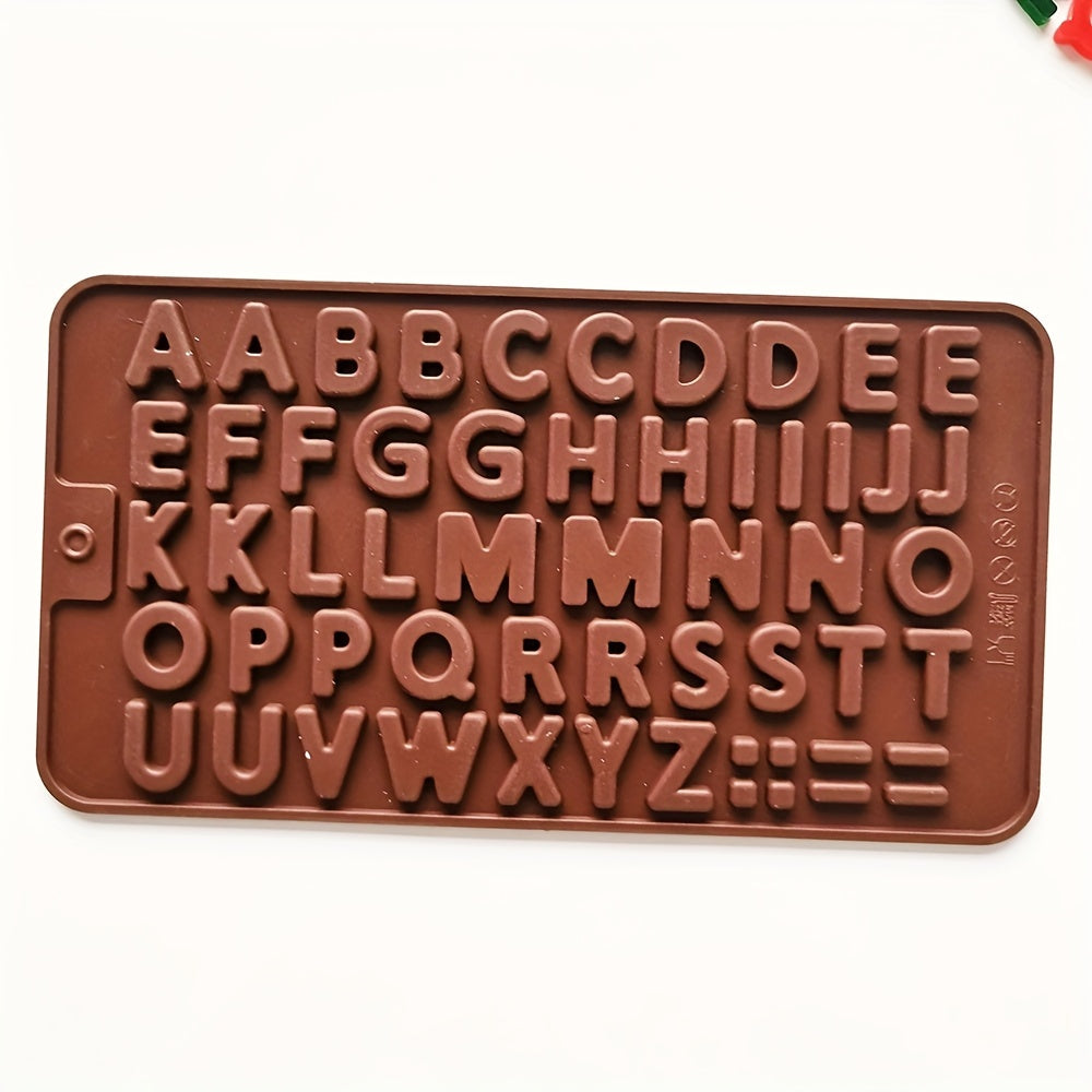 Silicone Alphabet Chocolate Mold for Candy Making and Baking BPA-Free