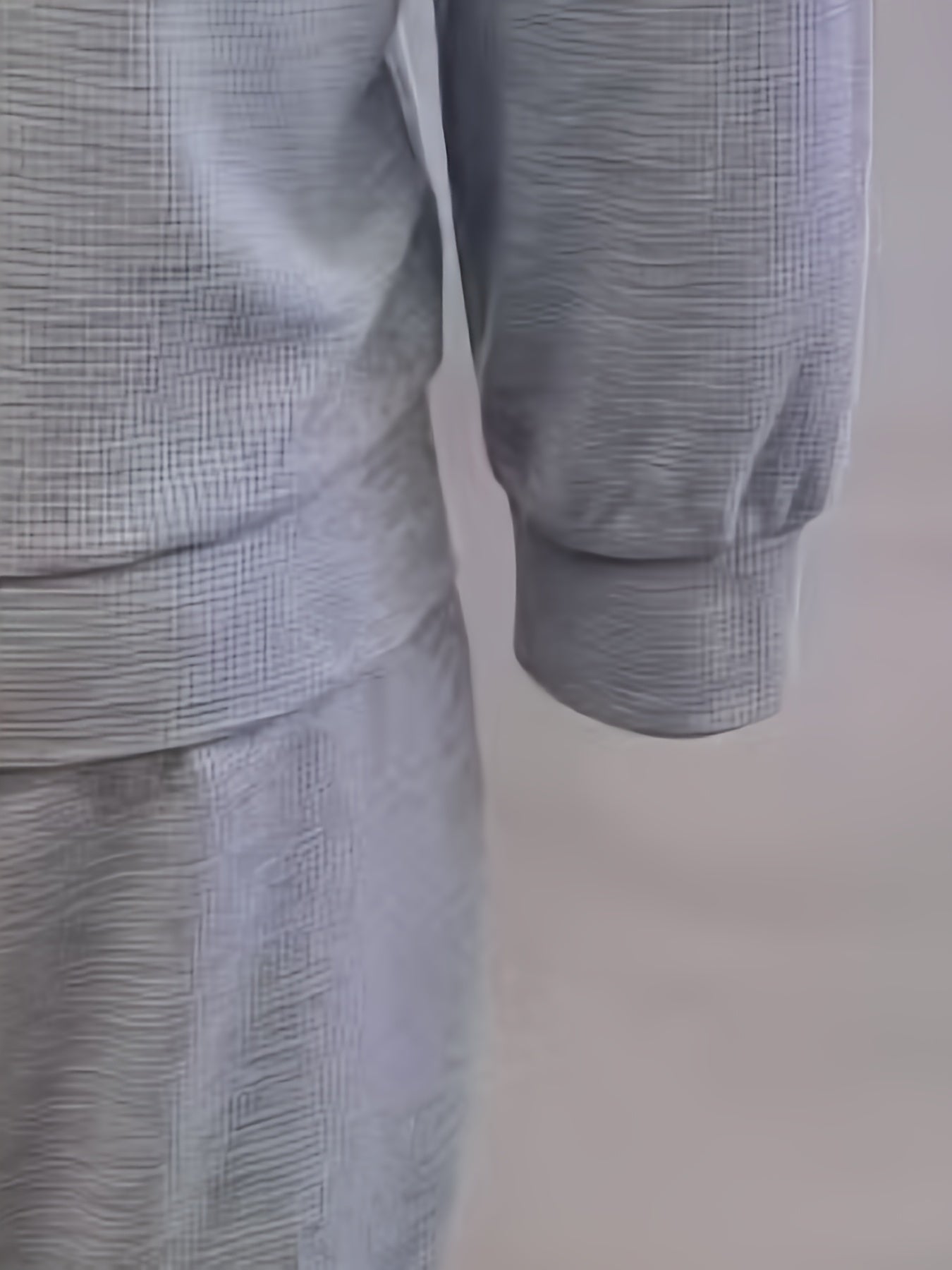 Men's Casual Zipper Jacket and Pants Set Polyester Solid Color Lapel for Outdoor Activities