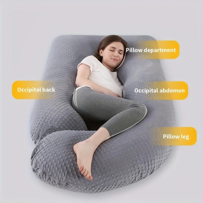 Pregnancy Support Pillow J-Shaped Lumbar Maternity Pillow for Comfort