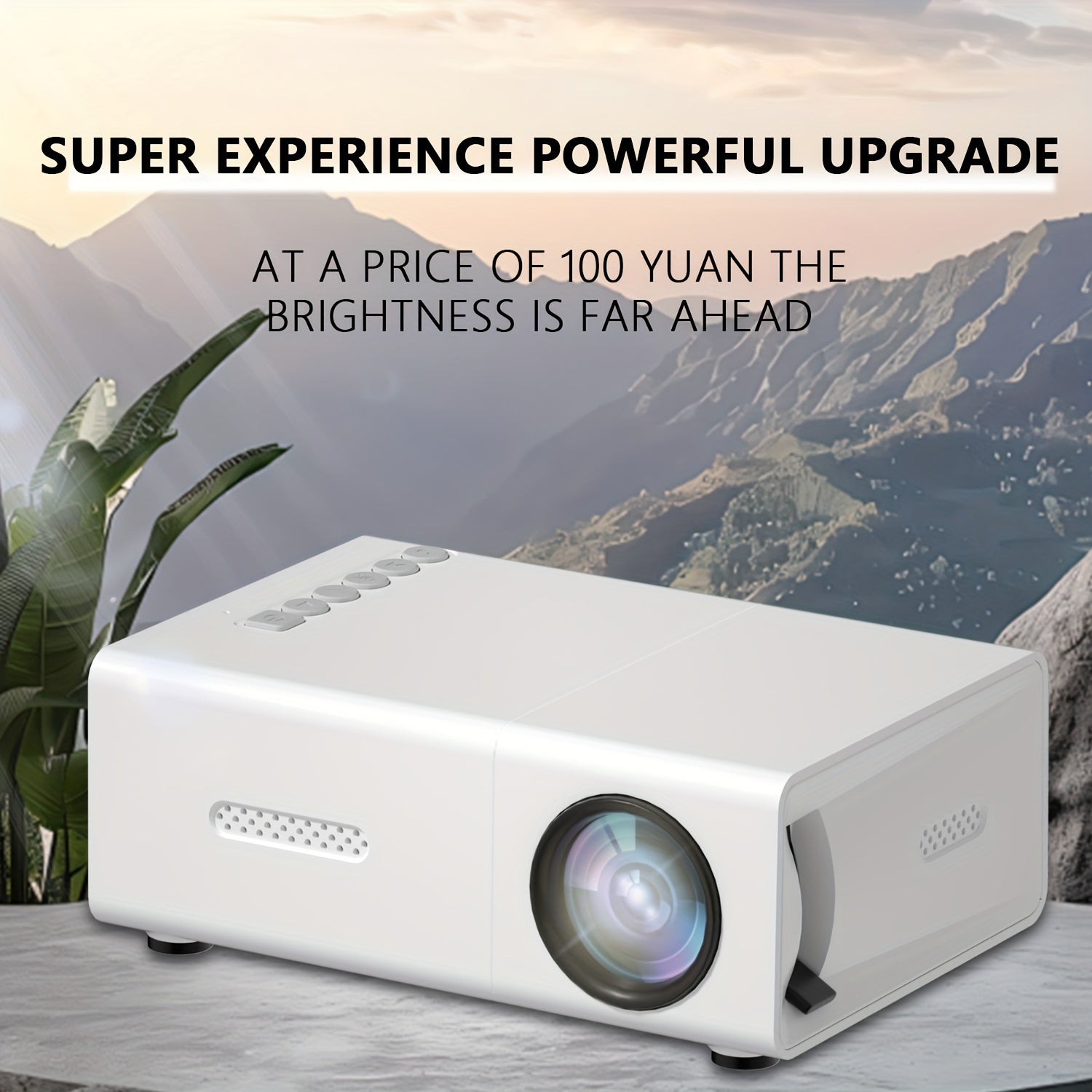 Mini Portable LCD Mini Projector for Family Movie Night 1280x720 HD 50 Lumens