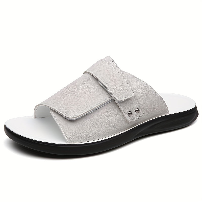 Men's Summer Casual Slip-On Sandals with Faux Upper EVA Sole Non-Slip Outdoor