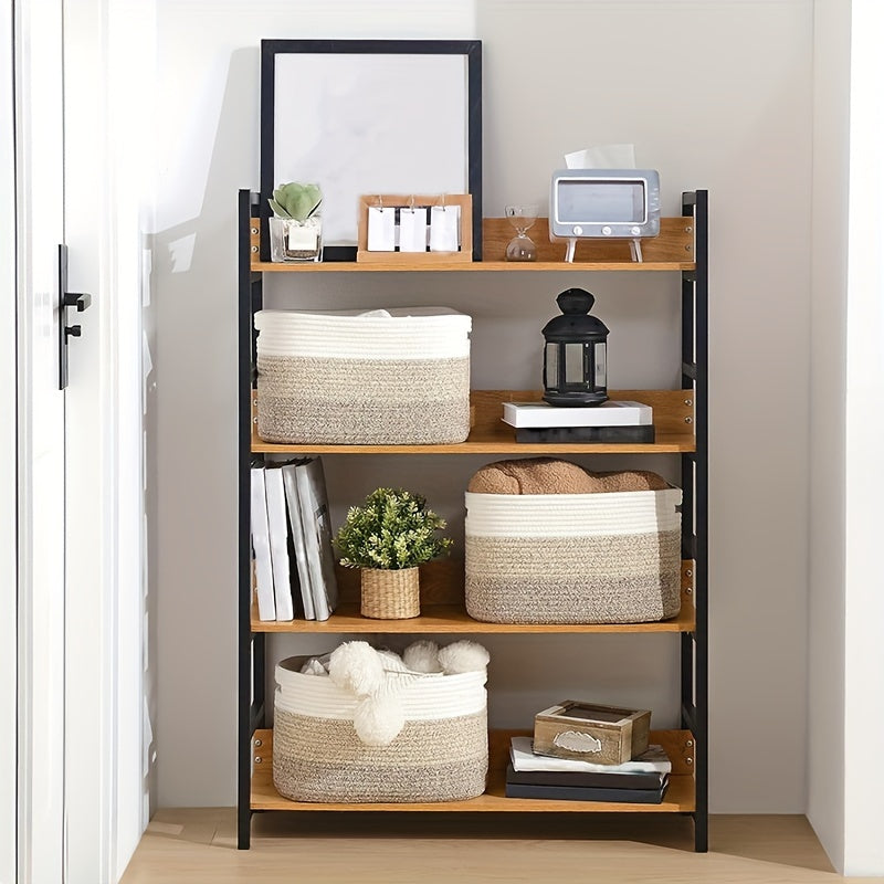 1 dona ipdan to'qilgan saqlash savati hammom, yotoqxona, yashash xonasi, yotoqxona va uy bezaklari uchun. O'yinchoqlar, sochiqlar, kir va javonlarni tartibga solish uchun ideal.