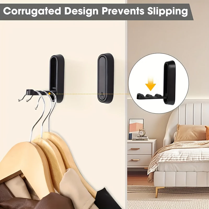 Aluminum Alloy Folding Wall Hook Space-Saving Clothes Bag Hanger