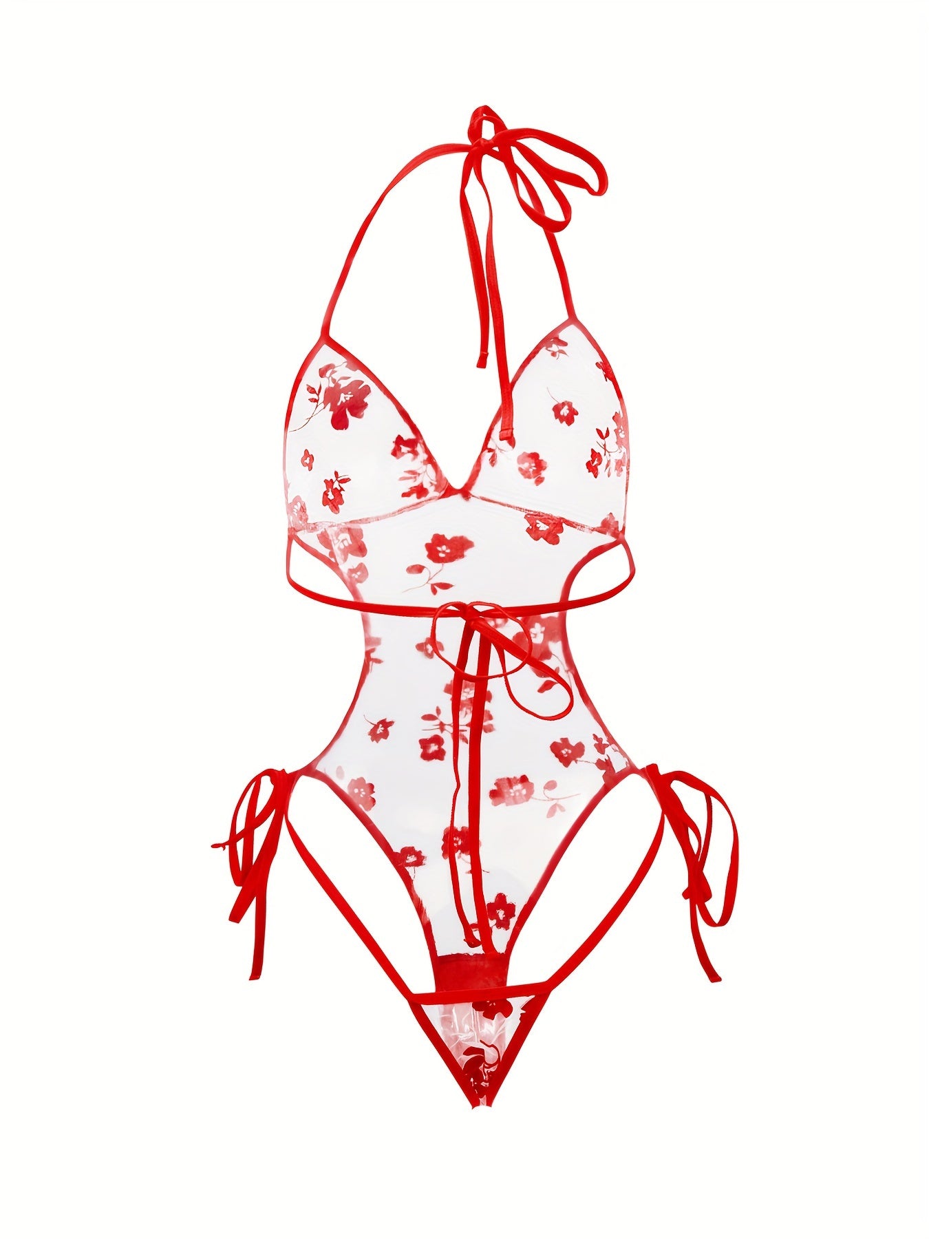 Women’s Sheer Body Suit Black Stretch Lace Sleeveless