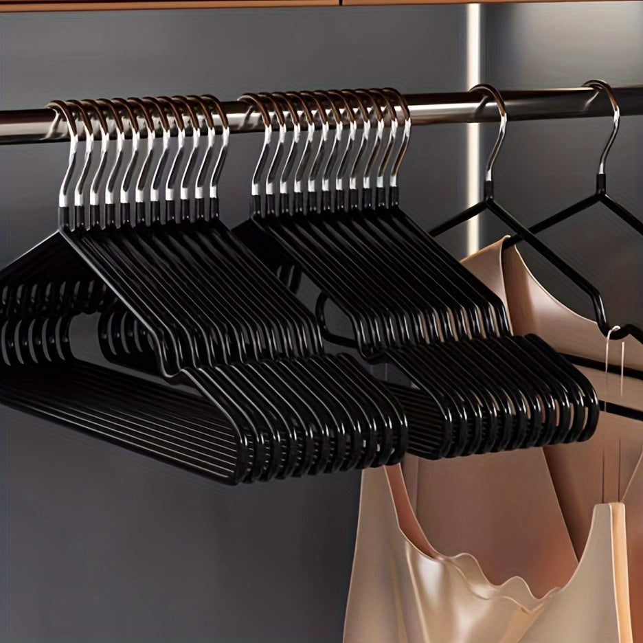 Set of 10 Heavy Duty Stainless Steel Hangers for Coats Suits Dresses