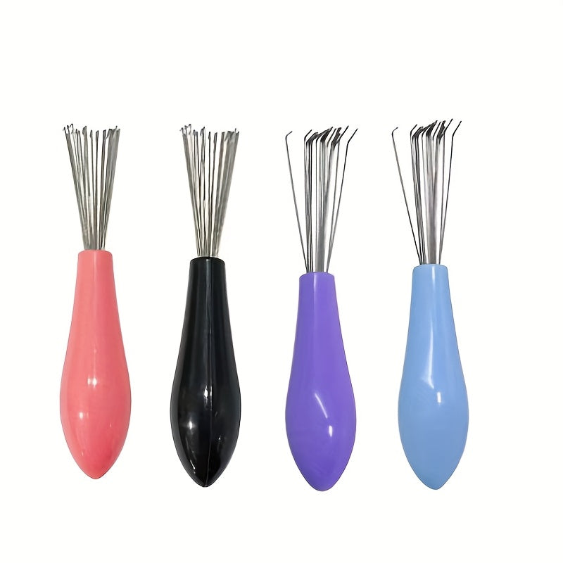 Herramienta de limpieza de peines de plástico para cabello unisex, eliminador de limpieza de cepillos planos