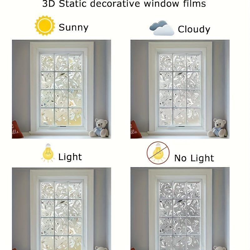 Privacy Window Film Electrostatic PVC Glass Sticker for Home Office Decor