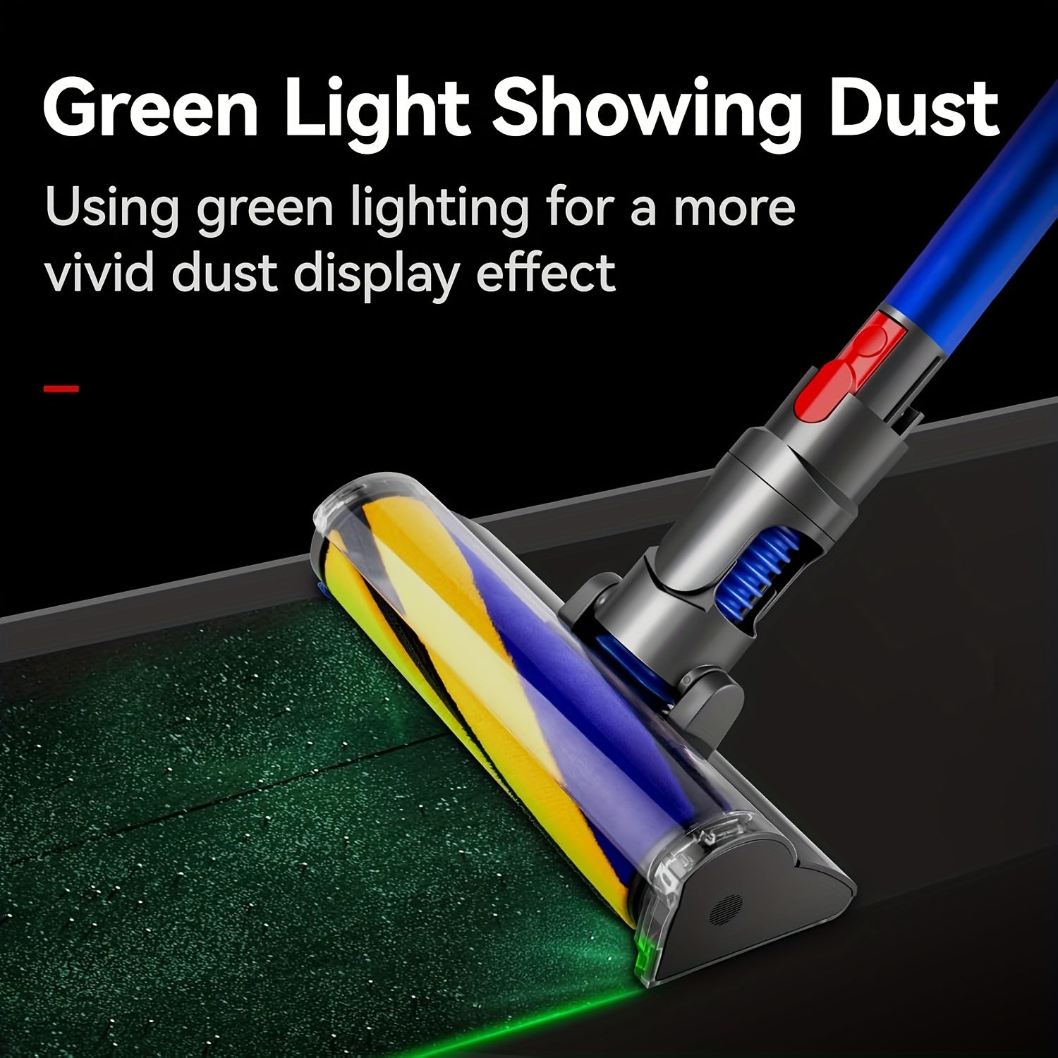 Compatible Vacuum Cleaner Brush Head for Hardwood Floors Red and Blue Bristles