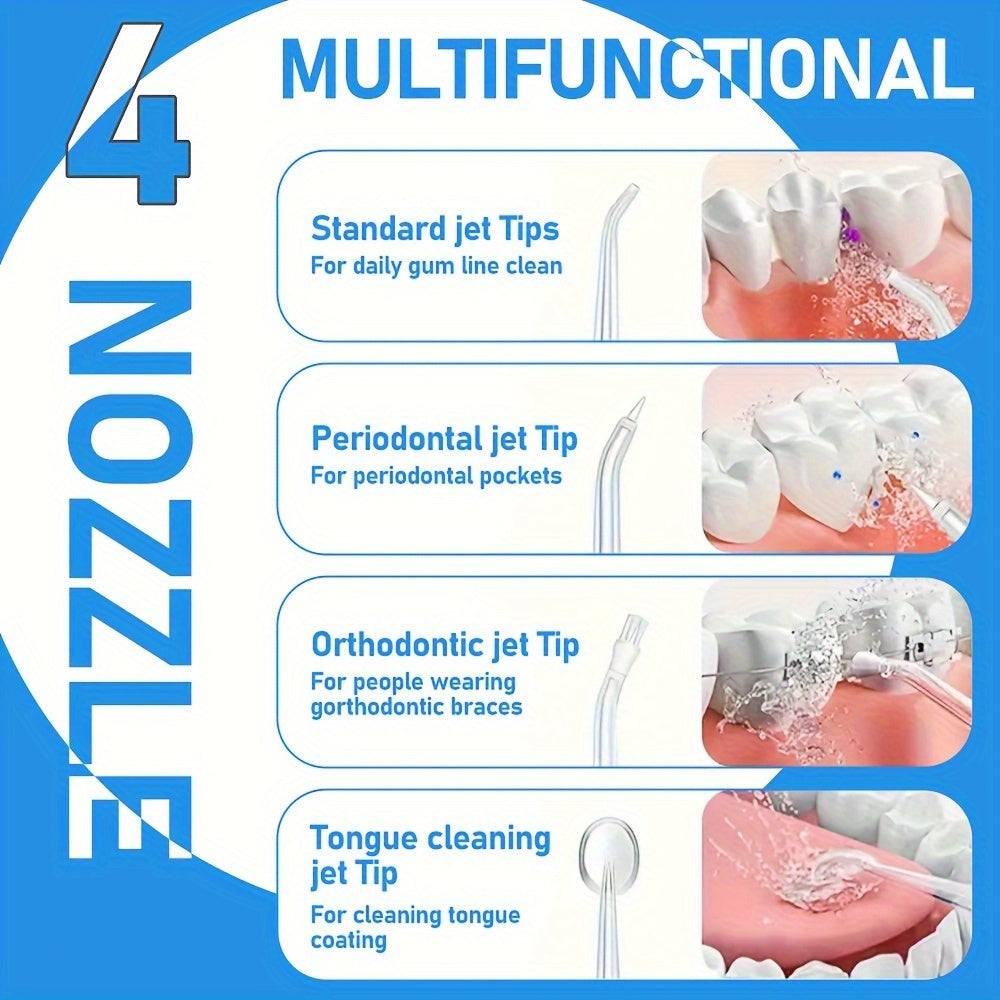 Cordless Water Flosser Oral Irrigator for Deep Teeth and Gum Cleaning