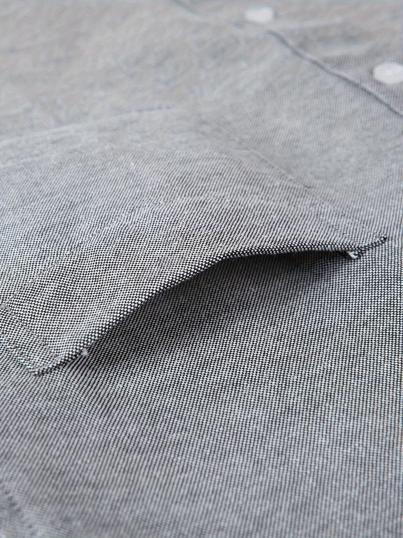 Men's Loose Fit Cotton Blend Oxford Dress Shirt Long Sleeve Solid Color with Front Pocket