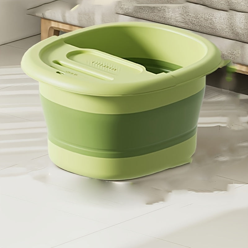 Portable Foldable Foot Bath Tub with Massage Bottom No Electricity PP Material Easy Storage