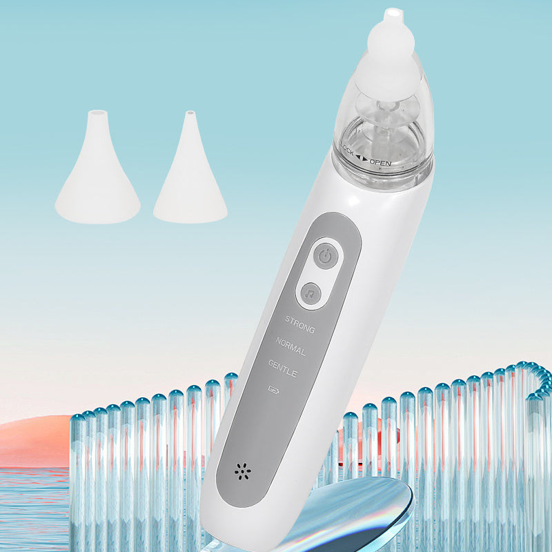 Aspirador nasal recargable por USB con luces musicales y 3 boquillas para hogar y viaje