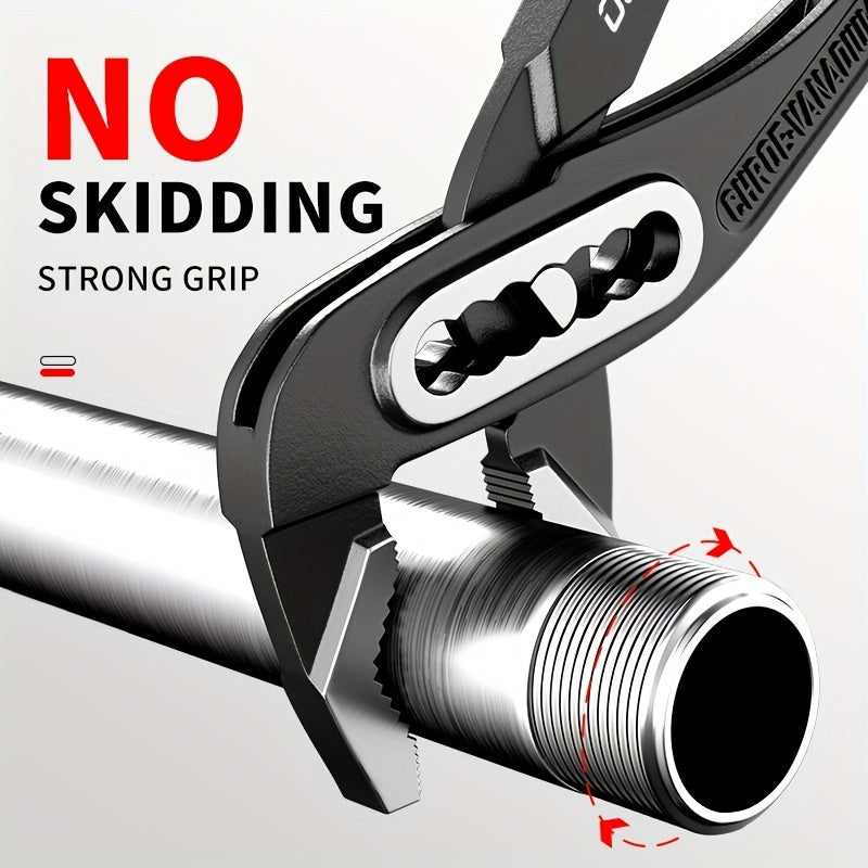 Adjustable Water Pump Pliers with Quick-Release, Multi-Functional Plumbing Hand Tool