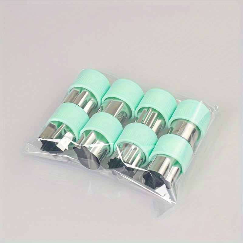 Set of 8 Stainless Steel Cookie and Fruit Print Baking Tools with Changeable Plungers