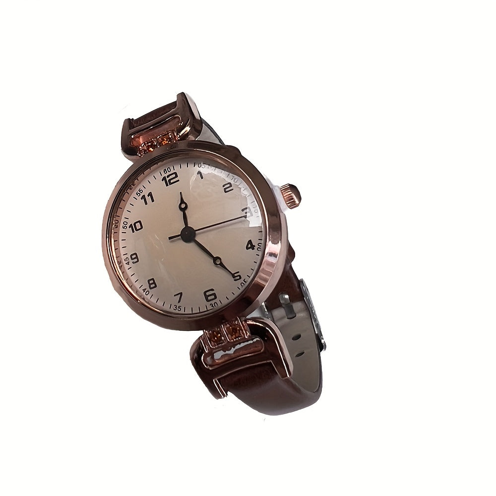 Women's Vintage-Inspired Quartz Watch with Synthetic Leather Strap Alloy Case Non-Waterproof