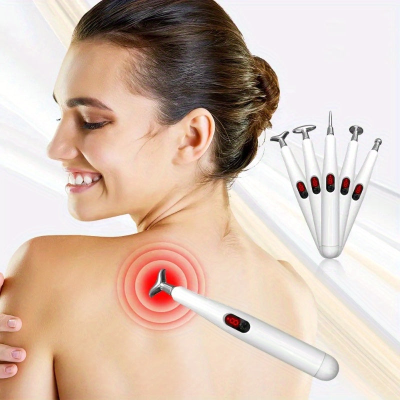 Bolígrafo de masaje eléctrico con 9 velocidades, recargable por USB, portátil para pies, manos y articulaciones