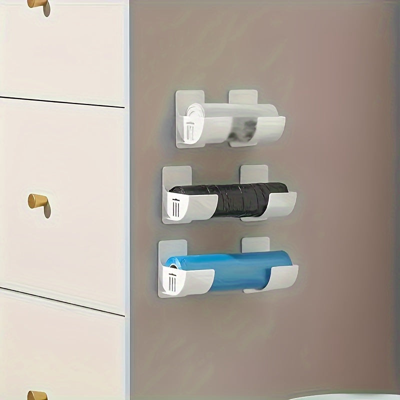 Devorga o'rnatiladigan plastik sumka tashkilotchilari, 2, 4 yoki 6 ta to'plamlar, sozlanadigan o'z-o'zini yopishtiradigan saqlash racki