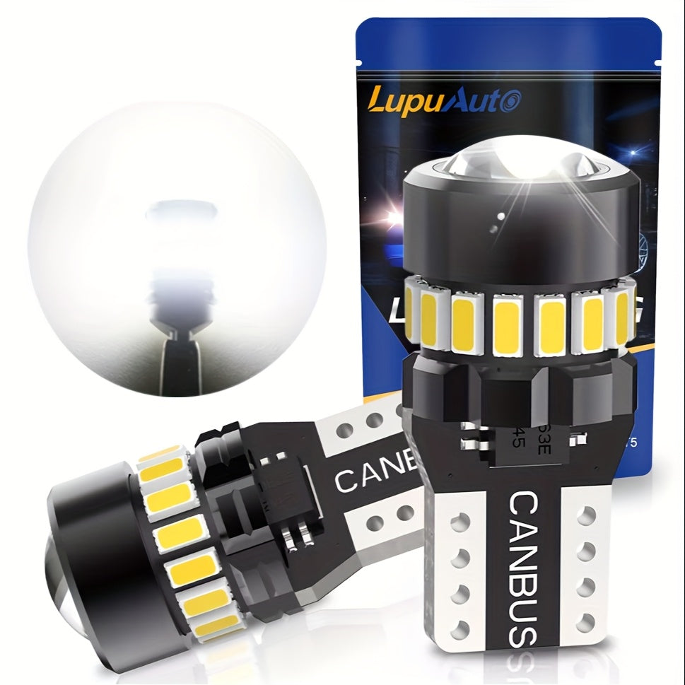 2 Pcs T10 W5W LED Headlight Bulbs for Car Interior Dome Map Door License Plate Black