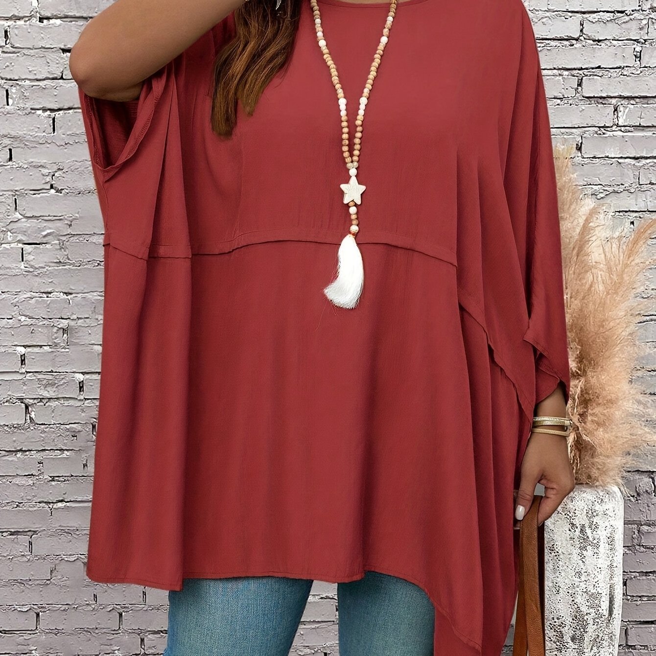 Women's Black Loose Fit Round Neck Casual Top Short Sleeve Summer Fall