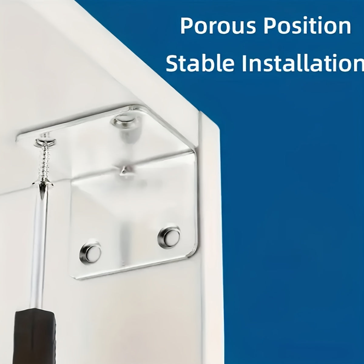 80-Pack Stainless Steel L-Shaped Corner Brackets for Shelves Cabinets Hardware