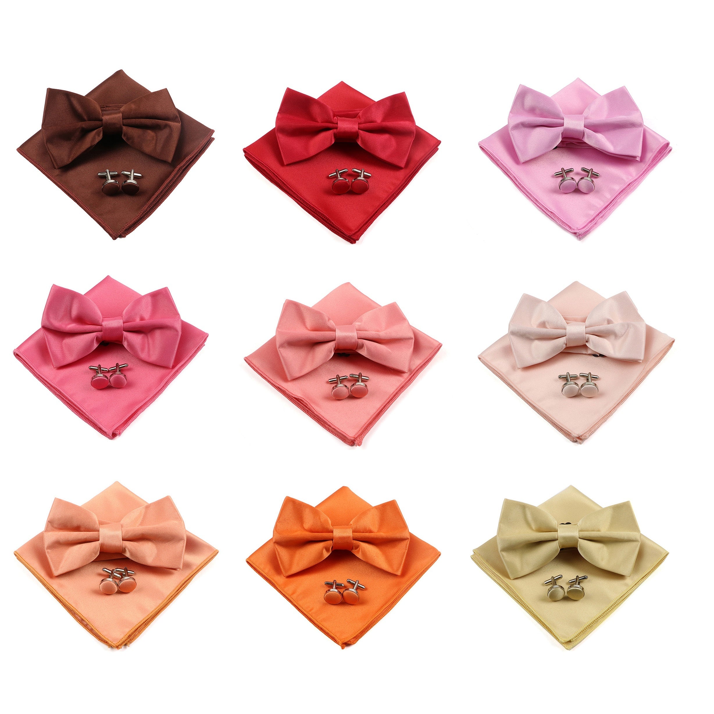 Мужской набор аксессуаров: квадратный шарф, бабочка, запонки, свадебный подарок