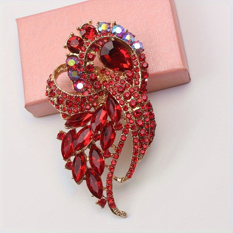 Women's Vintage Rhinestone Brooch Jewelry Accessory Unconventional Shape Elegant Gift