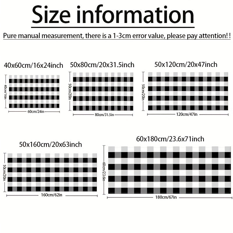 Квадратные градиентные черно-белые коврики, противоскользящие коврики для дверей, кухня, ванная 40x60см 50x80см