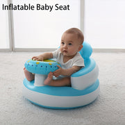 Inflatable Kids Seat for 3-36 Months with Built-In Pump Soft PVC Pink Blue