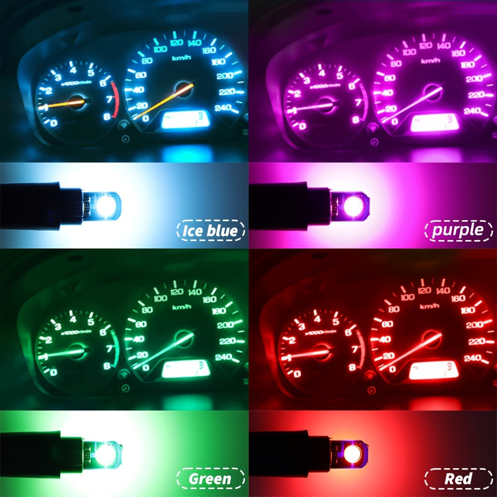 10 Pieces T5 LED Car Dashboard Lights 12V DC Instrument Panel Indicator
