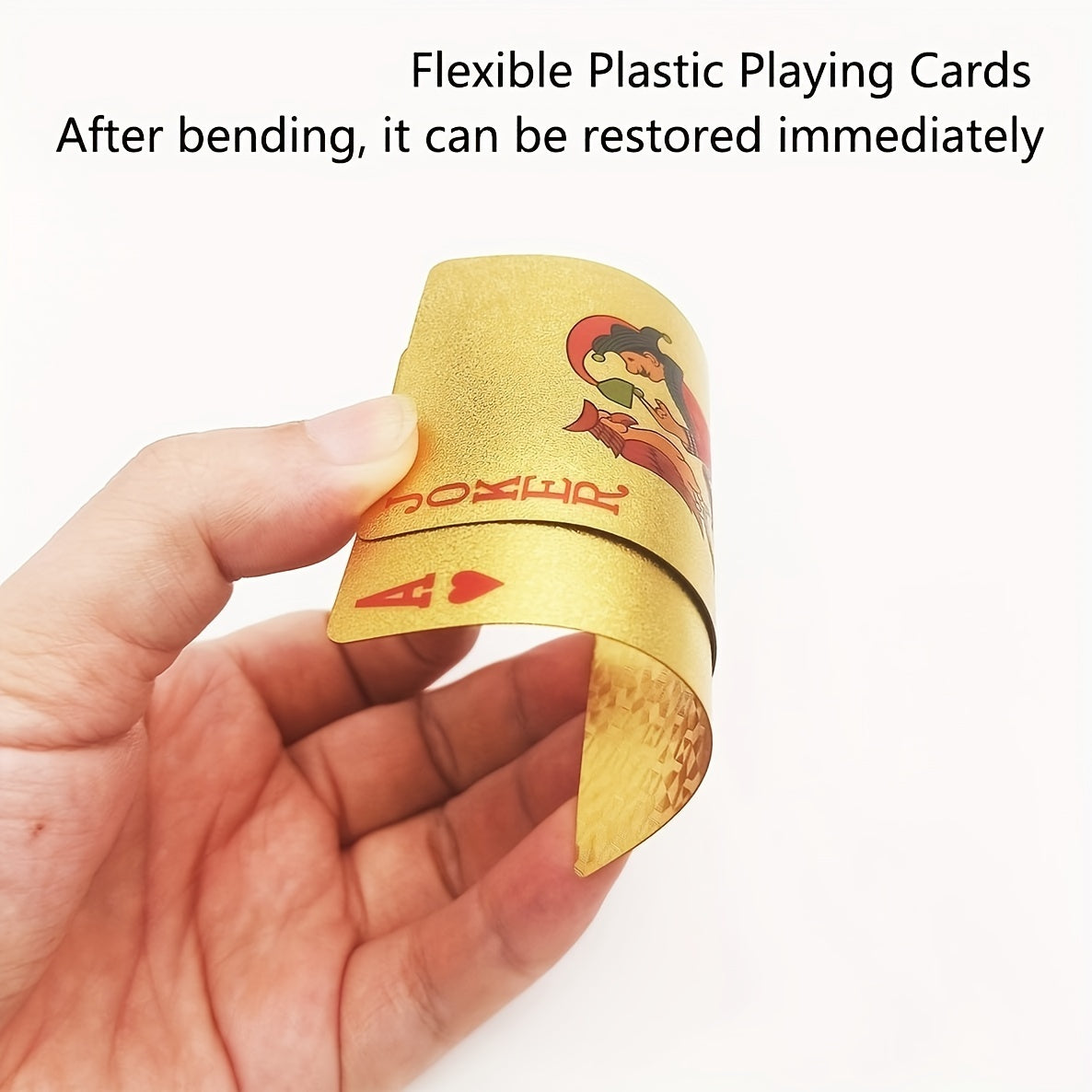 Waterproof PVC Playing Cards Set with 24K Gold Foil for Magic Card Games Collectibles