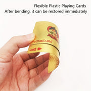 Waterproof PVC Playing Cards Set with 24K Gold Foil for Magic Card Games Collectibles