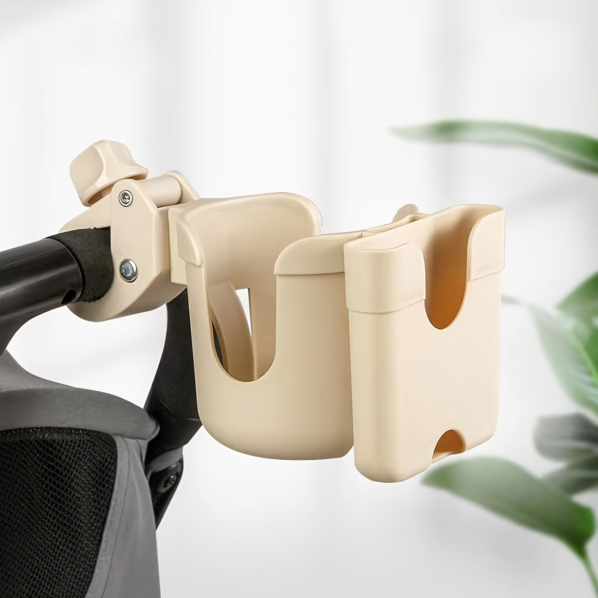 Stroller Cup and Phone Holder Combo Made of Durable PP Material for Strollers