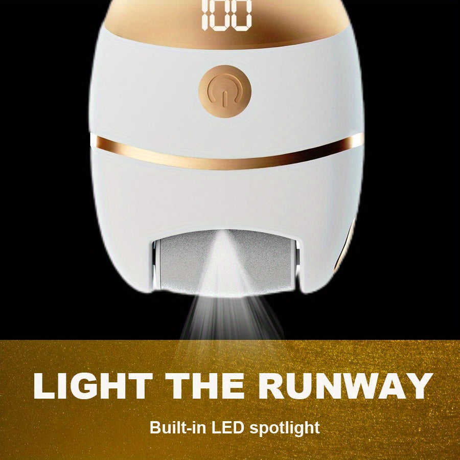 1 LED ko'rsatkichli zaryadlanadigan elektr oyoq maydalagichi, oyoqlar uchun, makkajo'xori olib tashlash vositasi, oyoq parvarishi va kesish to'plami. Simsiz, 2 maydalash boshli, 2 tezlikda. Erkaklar va ayollar uchun mos. Yumshoq