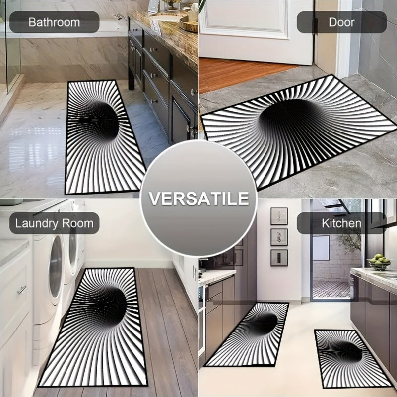 Bathroom and Floor Mat Absorbent Polyester Non Slip for Living Room and Entrance