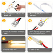 LED Strip Connectors Solderless Flexible Lighting Kit for Home and Commercial Use