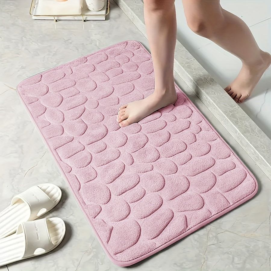 Zarif tosh naqshli poliester hammom matosi, yuqori zichlikdagi ko'pik, sirpanmaydigan to'qima dizayni. Hammom, dush, hammom bezaklari uchun juda singdiruvchi va yumshoq qulaylik.