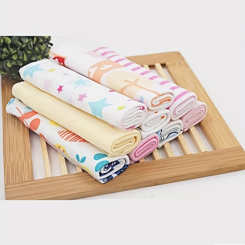 Set of 8 Baby Towels and Washcloths Soft Cotton Baby Bath Cloths and Face Towels for Newborns and Toddlers