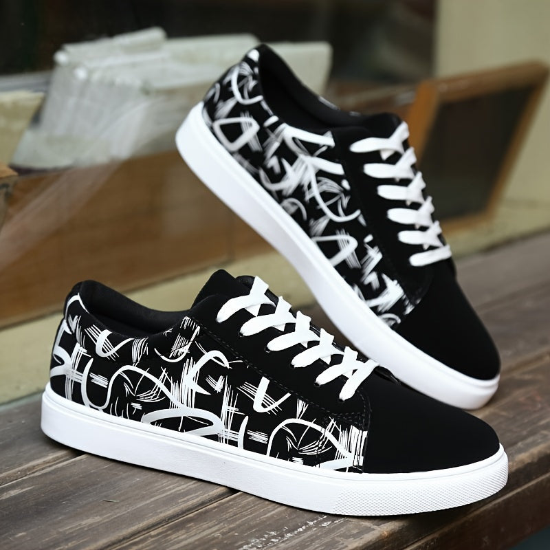 Men's Low Top Canvas Skateboard Shoes Casual Street Style Rubber Sole