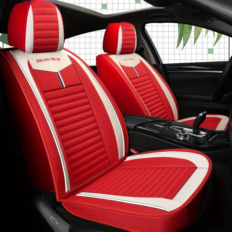 Universal Full Car Seat Covers for Five Seats Four-Season Premium Fabric