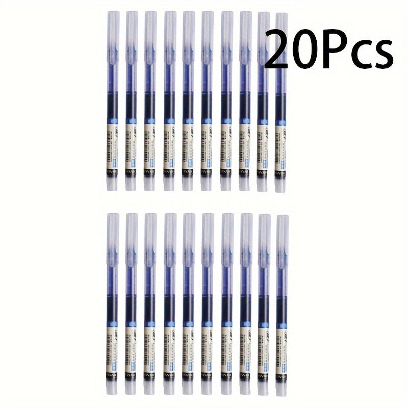 10 Pack Blue Gel Pens Extra Fine Tip Liquid and Gel Ink for School Office Stationery
